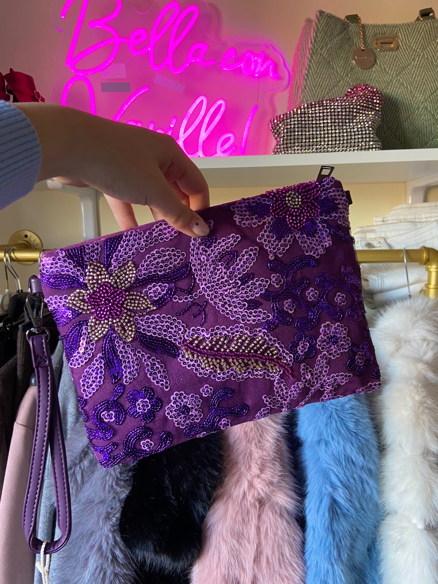 Borsa Samantha con Paillettes