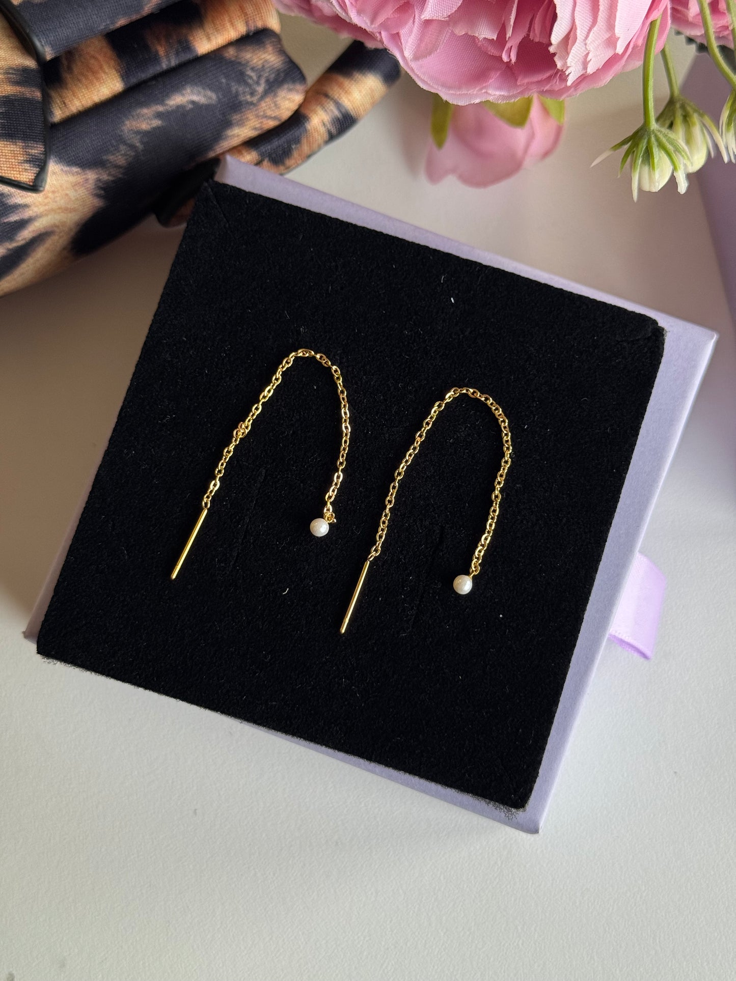 Orecchino Sali e scendi Perla