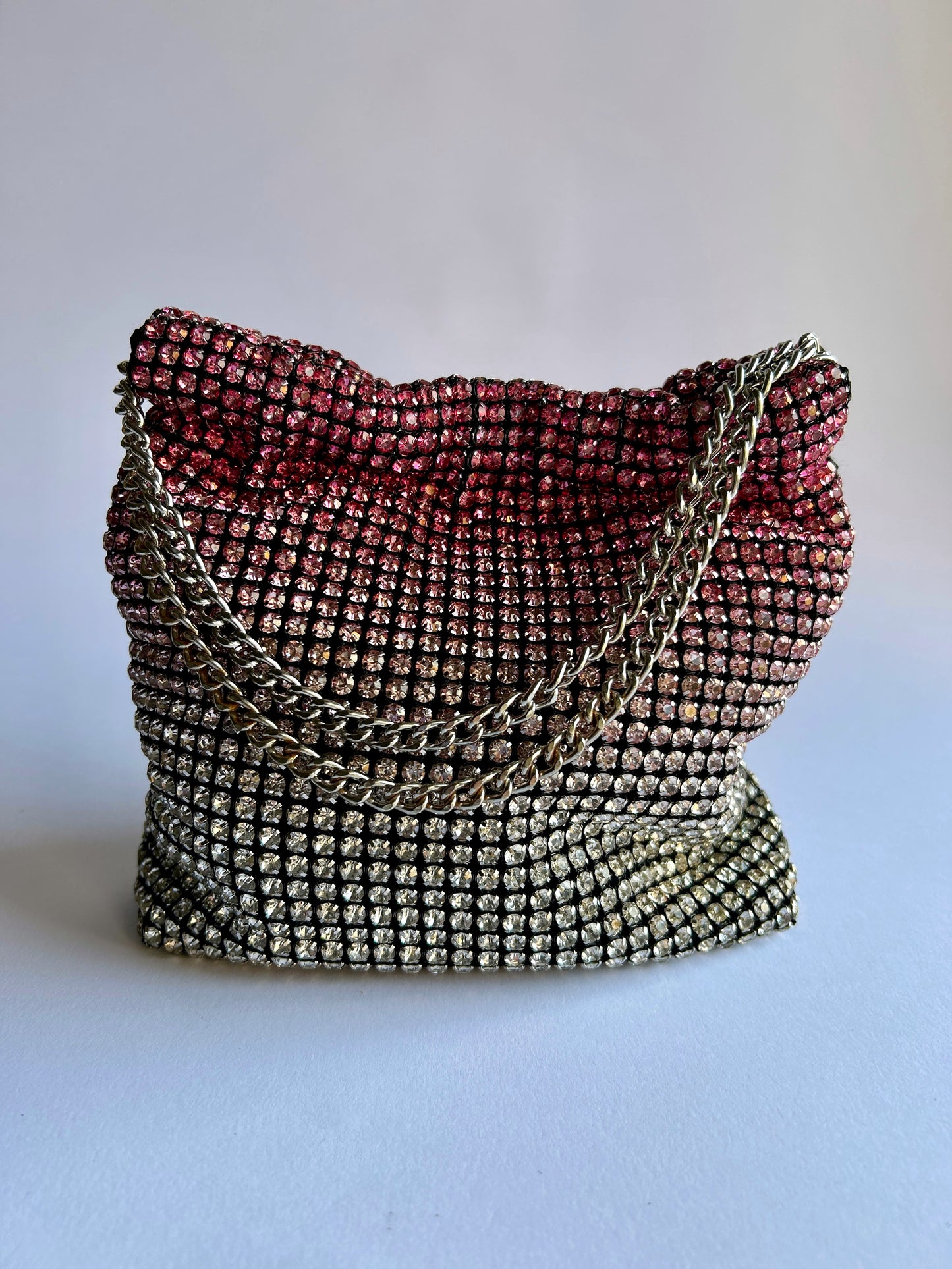 Borsa Luna con strass sfumati