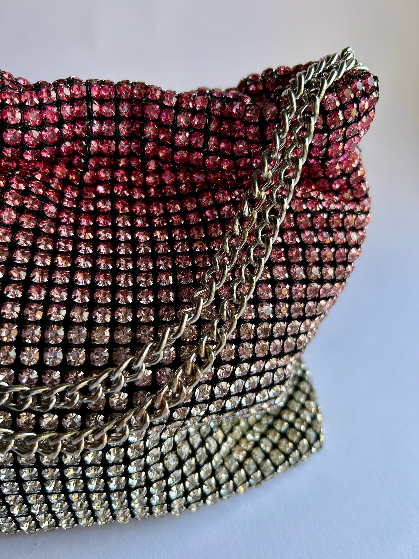 Borsa Luna con strass sfumati