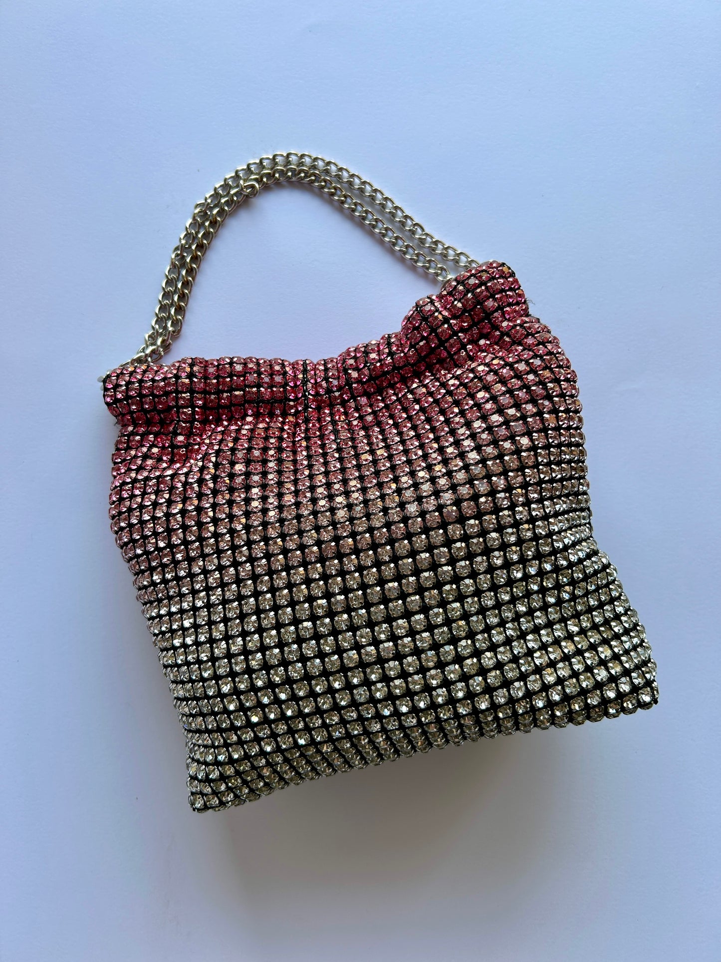 Borsa Luna con strass sfumati