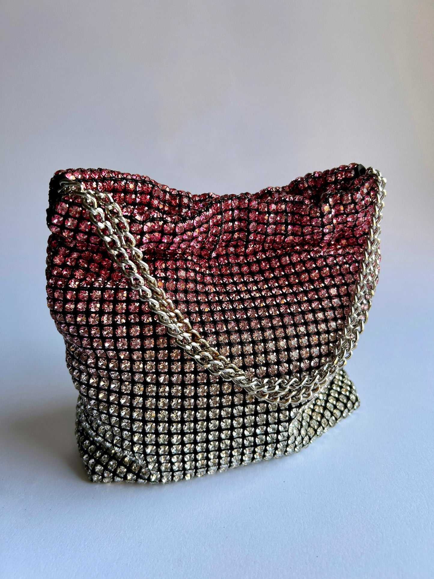 Borsa Luna con strass sfumati