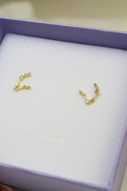 Orecchini Costellazione Placcato Oro