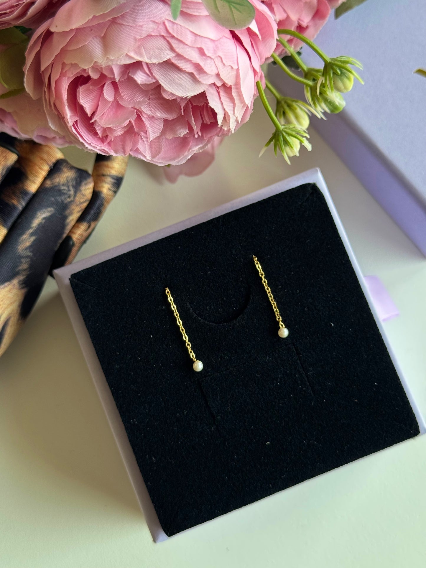 Orecchino Sali e scendi Perla