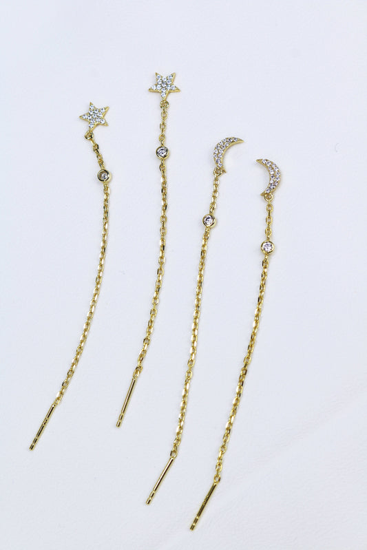 Orecchini Sali e Scendi Luna